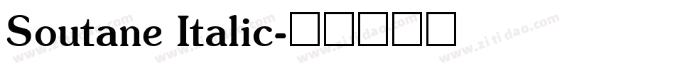 Soutane Italic字体转换